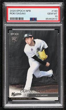 2020 Epoch NPB - [Base] #140 - Roki Sasaki [PSA 10 GEM MT]