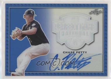 2020 Leaf Perfect Game National Showcase - Metal Autographs - Blue #BA-CP1 - Chase Petty /10