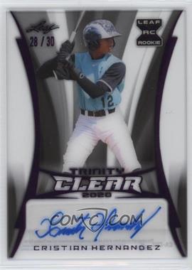 2020 Leaf Trinity - Clear Autographs - Pink #CA-CH2 - Cristian Hernandez /30