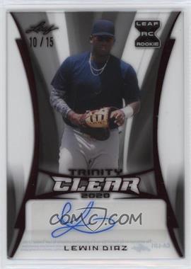 2020 Leaf Trinity - Clear Autographs - Red #CA-LD1 - Lewin Diaz /15