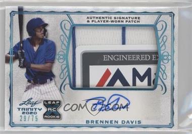 2020 Leaf Trinity - Patch Autograph - Platinum #PA-BD1 - Brennen Davis /75