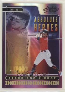 2020 Panini Absolute - Absolute Heroes - Purple #AH13 - Francisco Lindor /25