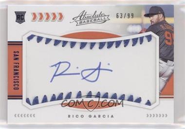 2020 Panini Absolute - [Base] - Blue #142 - Rookie Baseball Material Signatures - Rico Garcia /99