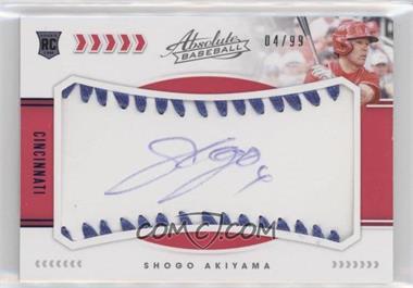 2020 Panini Absolute - [Base] - Blue #143 - Rookie Baseball Material Signatures - Shogo Akiyama /99
