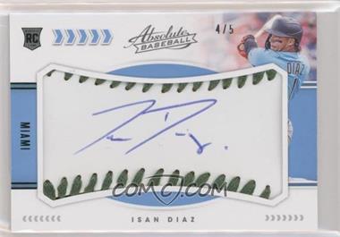 2020 Panini Absolute - [Base] - Green #103 - Rookie Baseball Material Signatures - Isan Diaz /5