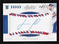 Rookie Baseball Material Signatures - Lewis Thorpe #/1