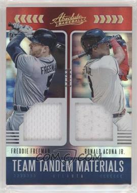 2020 Panini Absolute - Team Tandem Materials - Spectrum Red #TT-RF - Ronald Acuna Jr., Freddie Freeman /99