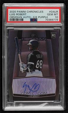 2020 Panini Chronicles - Obsidian Autographs - Electric Etch Purple #OA-LR - Luis Robert /75 [PSA 10 GEM MT]