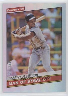 2020 Panini Donruss - [Base] - Career Stat Line #219.2 - Retro 1986 Variations - Rickey Henderson (Nickname Variation) /500