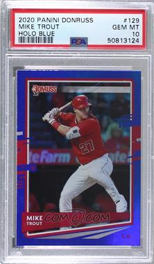 2020 Panini Donruss - [Base] - Holo Blue #129.1 - Mike Trout (Base) [PSA 10 GEM MT]