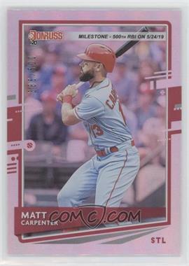 2020 Panini Donruss - [Base] - Milestone Stat Line #203 - Matt Carpenter /500