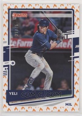 2020 Panini Donruss - [Base] - On Fire #110.2 - Nickname Variation - Christian Yelich (Yeli) /75