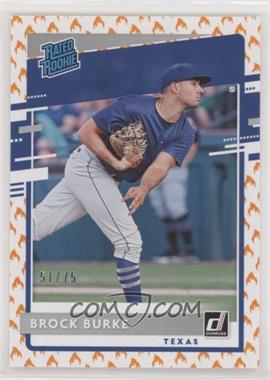 2020 Panini Donruss - [Base] - On Fire #40 - Rated Rookie - Brock Burke /75