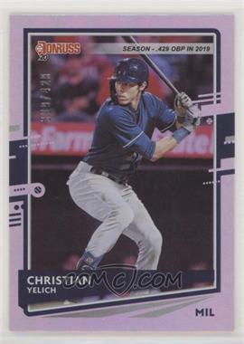 2020 Panini Donruss - [Base] - Season Stat Line #110.1 - Christian Yelich (Base) /429