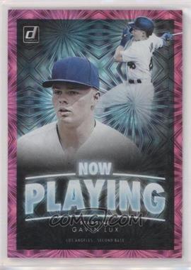 2020 Panini Donruss - Now Playing - Pink Fireworks #NP-9 - Gavin Lux