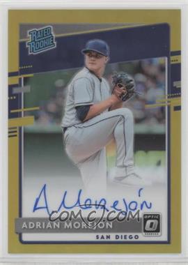 2020 Panini Donruss Optic - Rated Rookie Signatures - Gold Prizm #RRS-AM.1 - Adrian Morejon /10