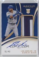 Rookie Patch Autographs - Edwin Rios #/43