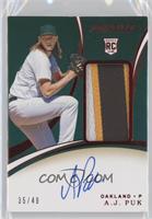 Rookie Patch Autographs - A.J. Puk #/49