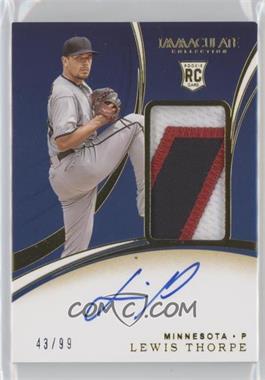 2020 Panini Immaculate Collection - [Base] #106 - Rookie Patch Autographs - Lewis Thorpe /99