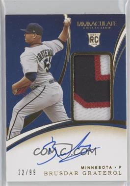 2020 Panini Immaculate Collection - [Base] #132 - Rookie Patch Autographs - Brusdar Graterol /99