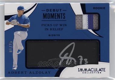 2020 Panini Immaculate Collection - Debut Moments Autograph Relics - Blue #DM-AD - Adbert Alzolay /25