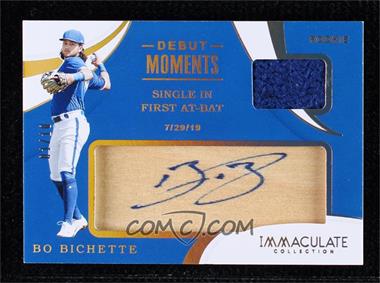 2020 Panini Immaculate Collection - Debut Moments Autograph Relics - Gold #DM-BO - Bo Bichette /10