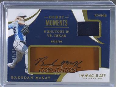 2020 Panini Immaculate Collection - Debut Moments Autograph Relics - Tan Leather #DM-BM - Brendan McKay /99
