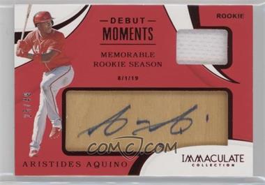 2020 Panini Immaculate Collection - Debut Moments Autograph Relics #DM-AQ - Aristides Aquino /49