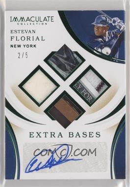 2020 Panini Immaculate Collection - Extra Bases Autograph Relics - Green #EB-EF - Estevan Florial /5