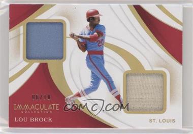 2020 Panini Immaculate Collection - Immaculate Duals - Gold #ID-LB - Lou Brock /10