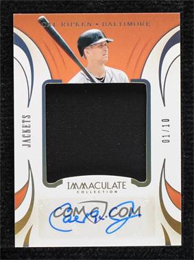 2020 Panini Immaculate Collection - Jackets Autograph Relics - Gold #JA-CR - Cal Ripken /10