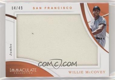 2020 Panini Immaculate Collection - Jumbo Relics #J-WM - Willie McCovey /49