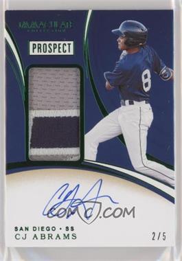 2020 Panini Immaculate Collection - Prospect Patch Autographs - Green #PPA-CA - CJ Abrams /5