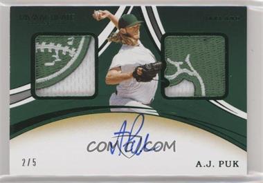 2020 Panini Immaculate Collection - Rookie Dual Memorabilia Signatures - Green #DMS-AP - A.J. Puk /5