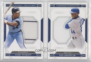 2020 Panini National Treasures - Legendary Silhouettes Duals Booklets - Holo Silver #LS-CF - Ken Griffey Jr., Kirby Puckett /5