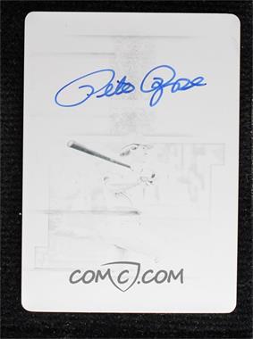 2020 Panini National Treasures - Retro Signatures - Printing Plate Black #RS-PR - Pete Rose /1