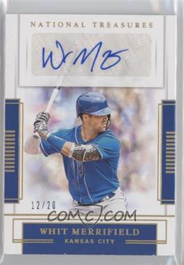 2020 Panini National Treasures - Signatures - Holo Gold #S-WM - Whit Merrifield /20