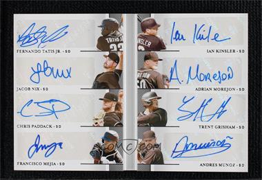 2020 Panini National Treasures - Teammates Booklets #TB-SDP - Adrian Morejon, Andres Munoz, Chris Paddack, Fernando Tatis Jr., Francisco Mejia, Ian Kinsler, Jacob Nix, Trent Grisham /25