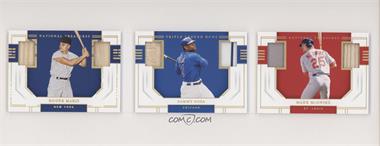 2020 Panini National Treasures - Triple Legend Duos Booklets #TL-6170 - Mark McGwire, Roger Maris, Sammy Sosa /99