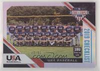 Checklist - USA Baseball 18U National Team [EX to NM] #/99
