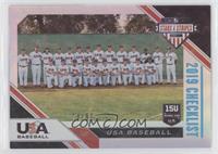 Checklist - USA Baseball 15U National Team #/99