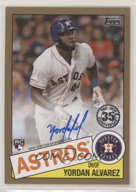 2020 Topps - 1985 Topps Baseball Autographs - Gold #85A-YA - Yordan Alvarez /50