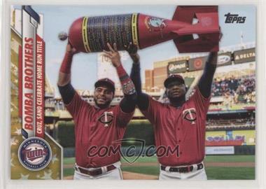 2020 Topps - [Base] - Gold Star #412 - Checklist - Bomba Brothers (Cruz, Sano Celebrate Home Run Title)