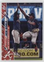 Checklist - Braves New World (Albies, Acuna Jr. Celebrate Braves Win) #/76