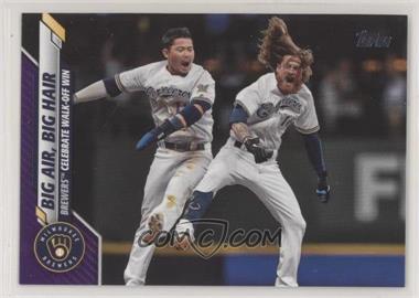 2020 Topps - [Base] - Meijer Exclusive Purple #72 - Checklist - Big Air, Big Hair (Brewers Celebrate Walk-Off Win)