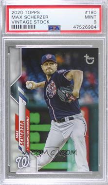 2020 Topps - [Base] - Vintage Stock #180 - Max Scherzer /99 [PSA 9 MINT]