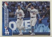 Checklist - Hollywood Heroes (Dodgers Outfielders Celebrate Victory) #/299