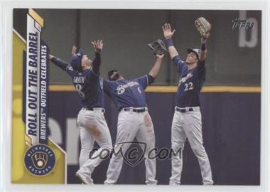 2020 Topps - [Base] - Walgreens Exclusive Yellow #611 - Checklist - Roll Out The Barrel (Brewers Outfield Celebrates)