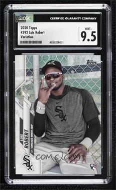 2020 Topps - [Base] #392.2 - SP - Photo Variation - Luis Robert (Wearing Sunglasses in Dugout) [CGC 9.5 Mint+]