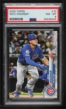 2020 Topps - [Base] #70.1 - Nico Hoerner (Blue Jersey) [PSA 8 NM‑MT]